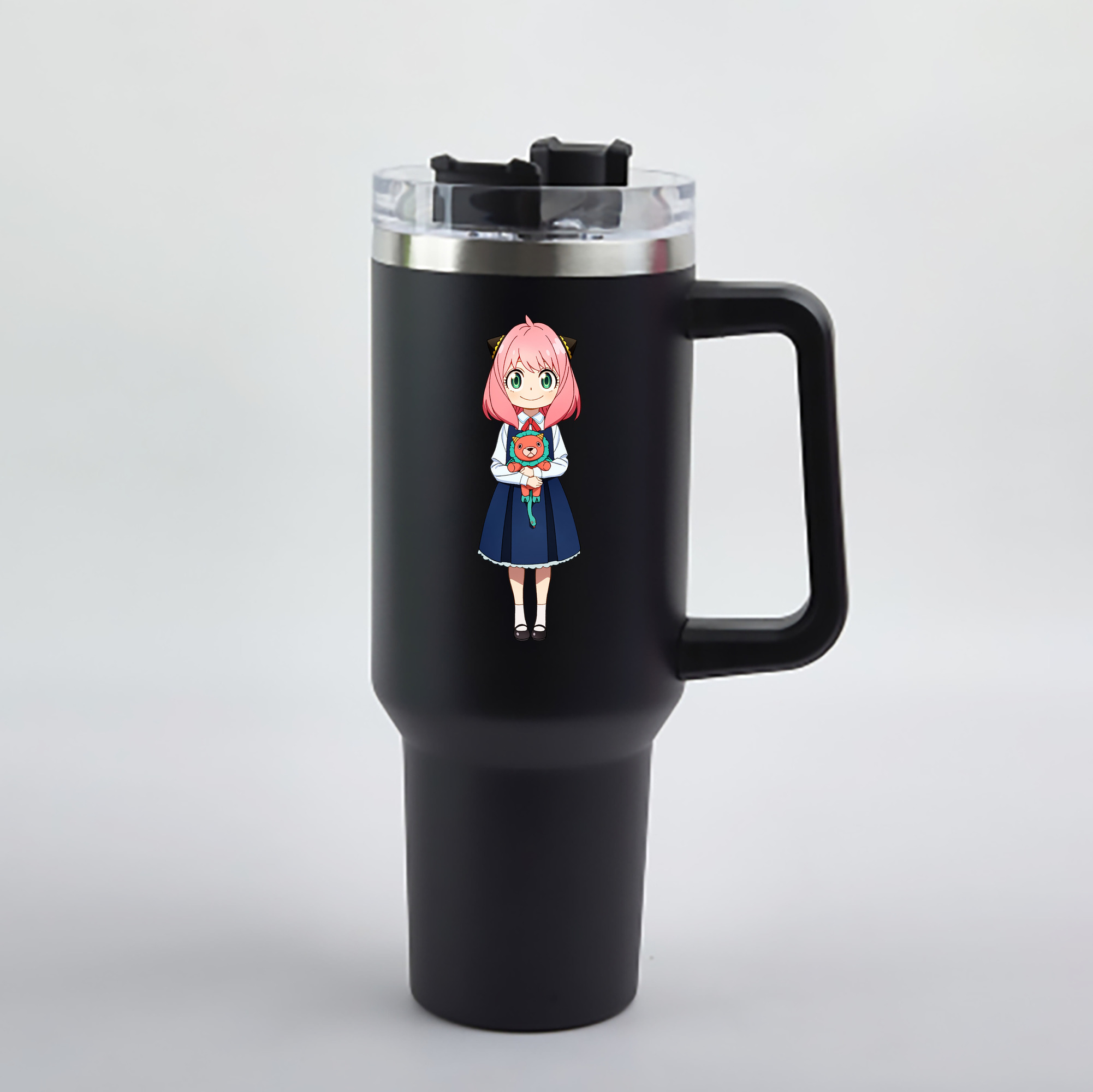 （画像用） SPY×FAMILY间谍家家酒 1200mL車用タンブラー - クリスタルステッカー（プラスチックストロー付き）
