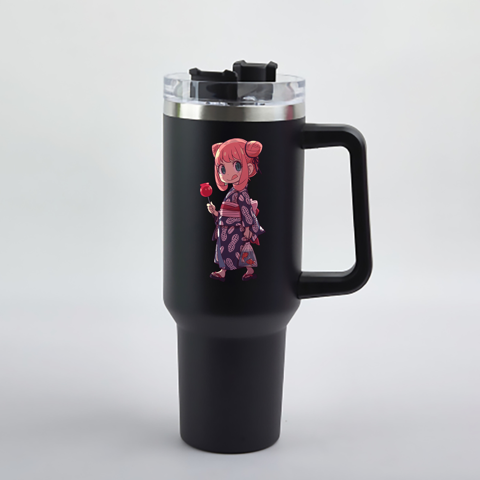 （画像用） SPY×FAMILY间谍家家酒 1200mL車用タンブラー - クリスタルステッカー（プラスチックストロー付き）