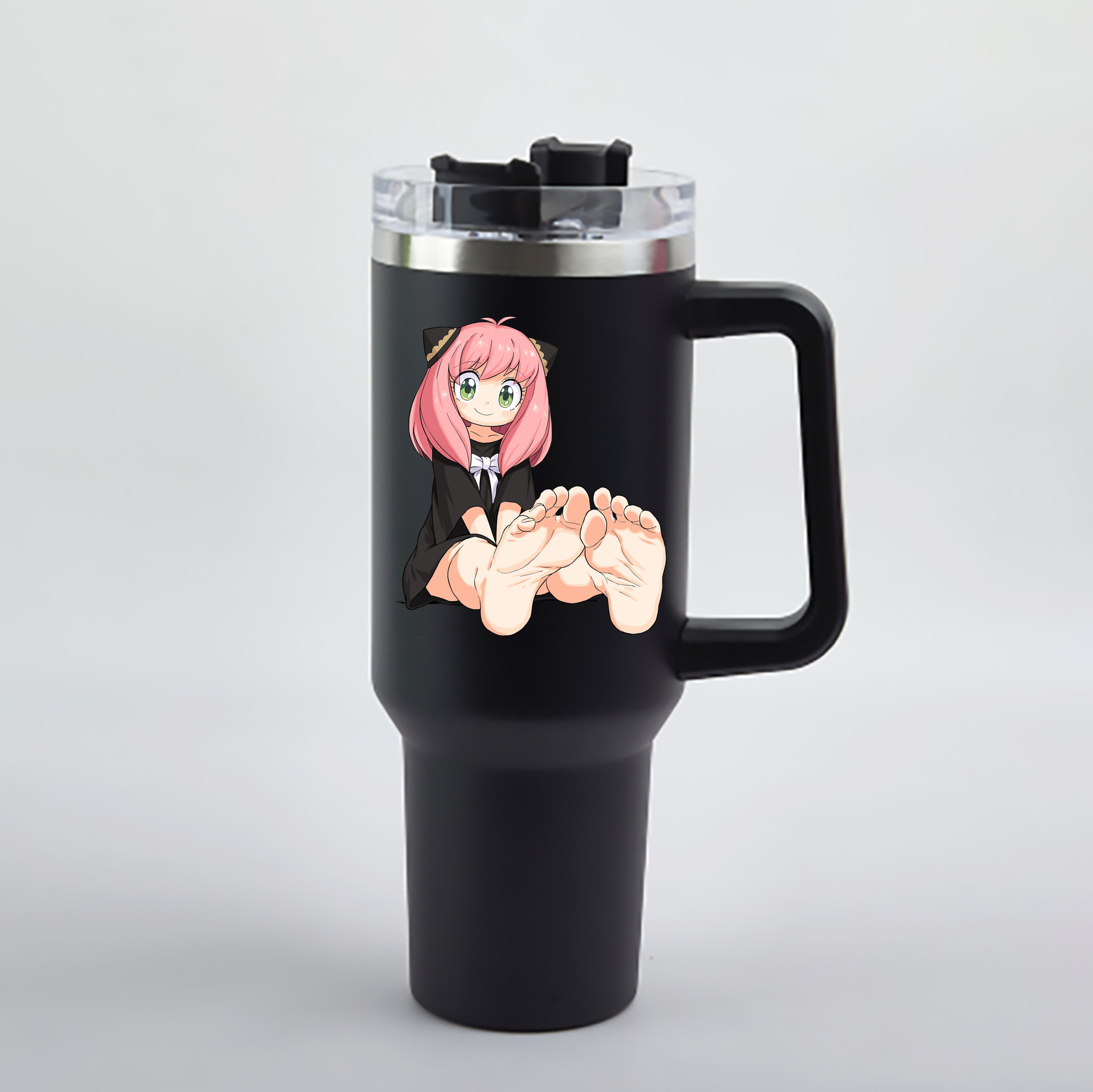（画像用） SPY×FAMILY间谍家家酒 1200mL車用タンブラー - クリスタルステッカー（プラスチックストロー付き）