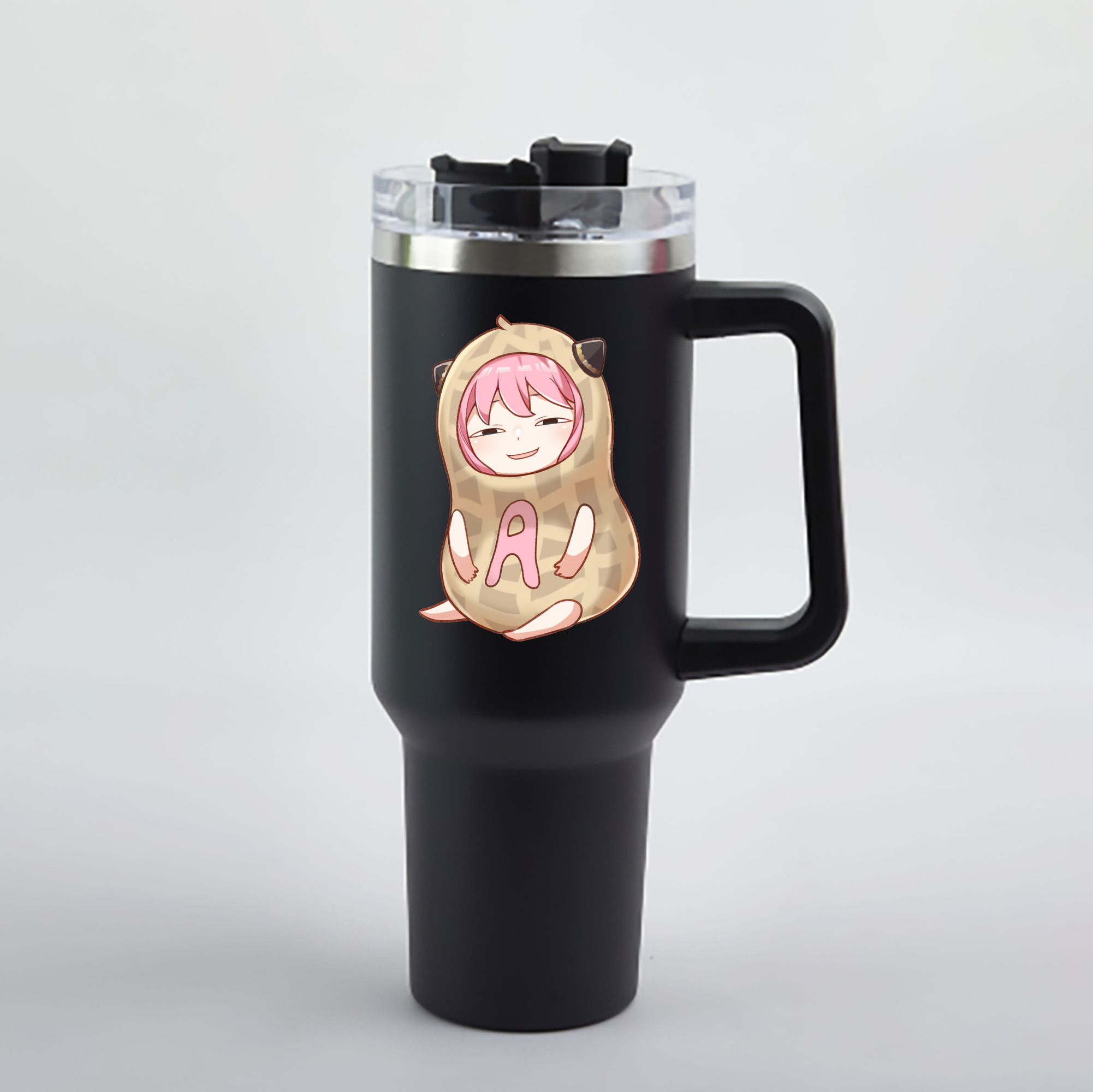 （画像用） SPY×FAMILY间谍家家酒 1200mL車用タンブラー - クリスタルステッカー（プラスチックストロー付き）