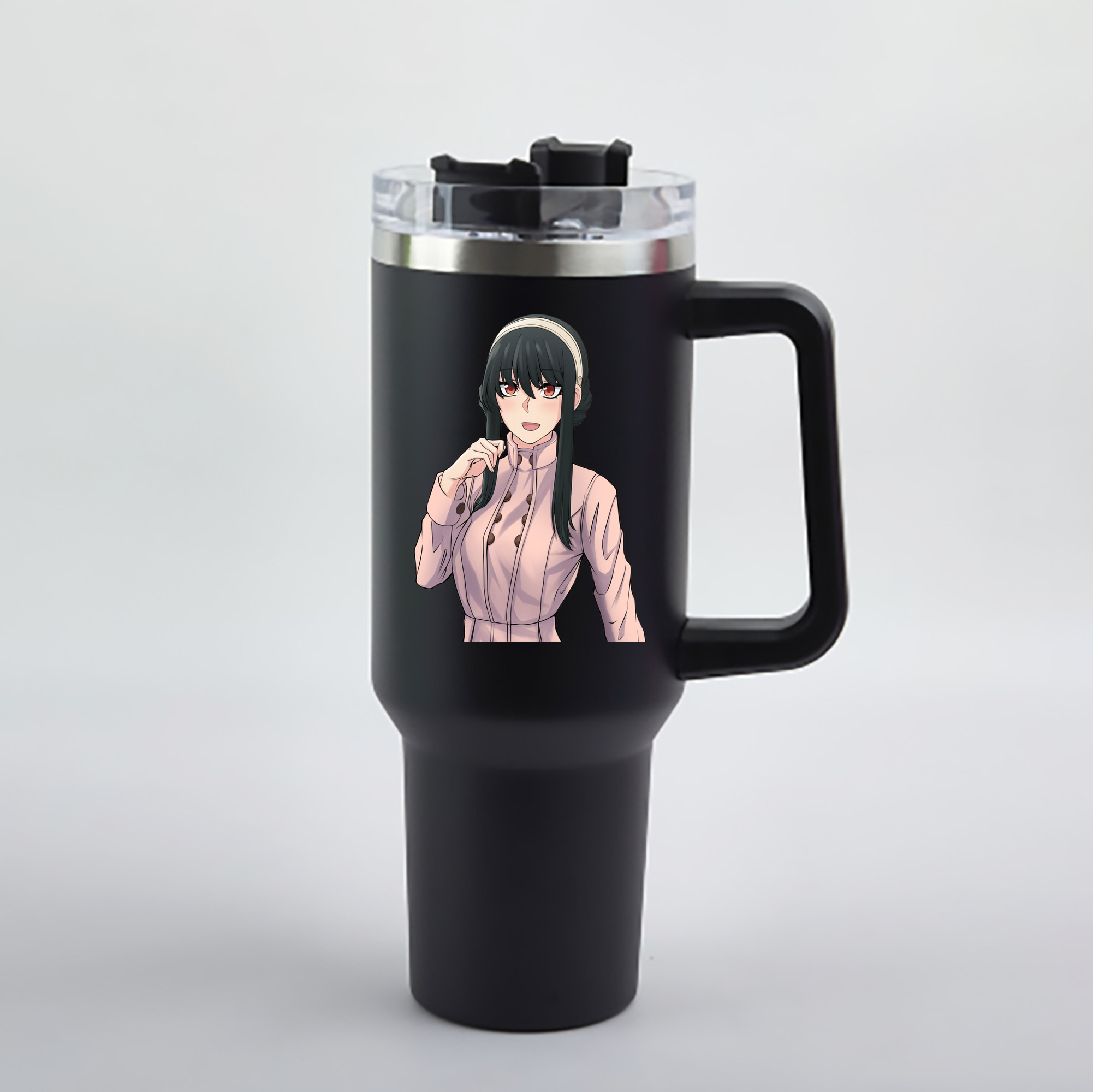 （画像用） SPY×FAMILY间谍家家酒 1200mL車用タンブラー - クリスタルステッカー（プラスチックストロー付き）