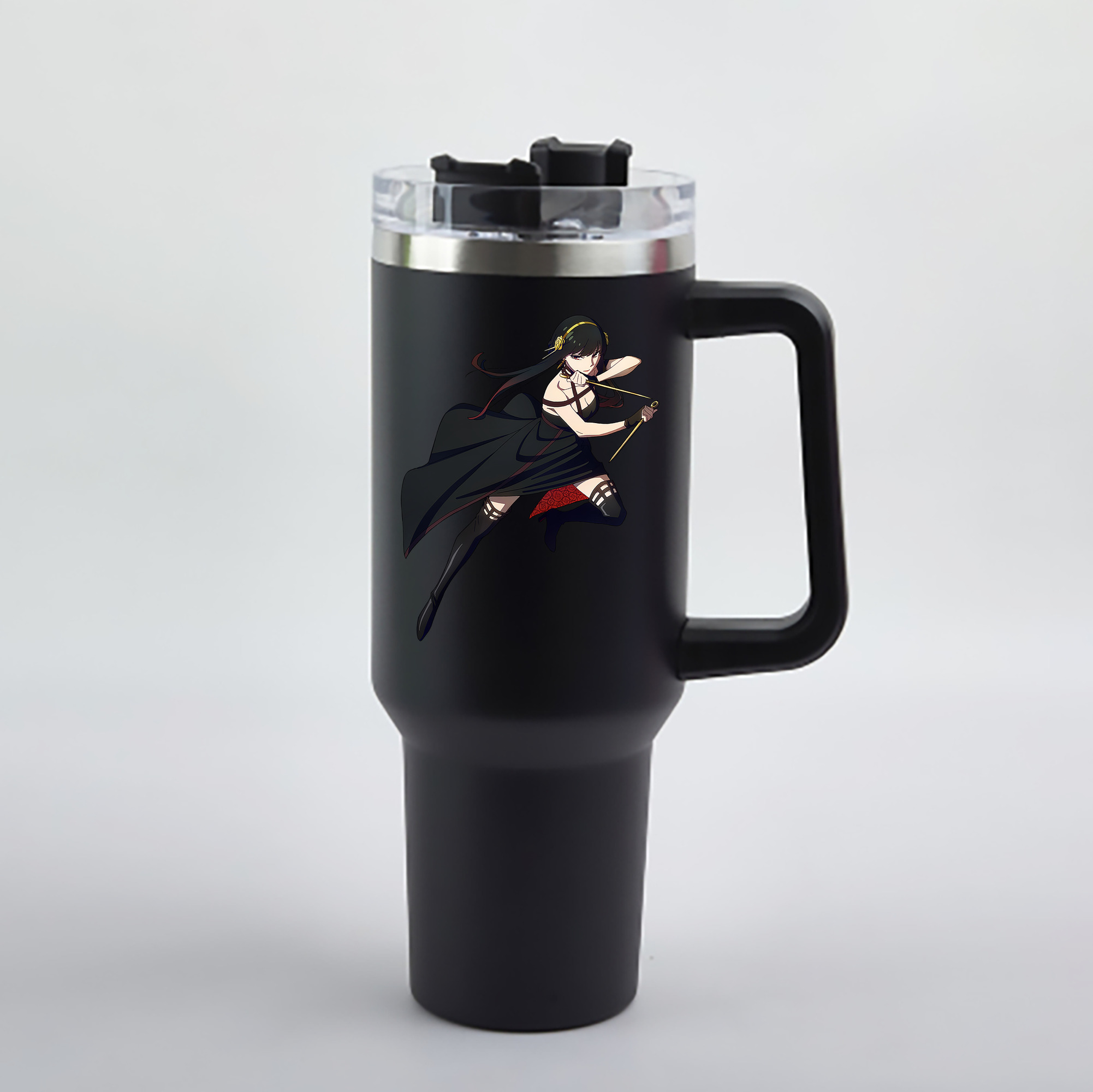 （画像用） SPY×FAMILY间谍家家酒 1200mL車用タンブラー - クリスタルステッカー（プラスチックストロー付き）