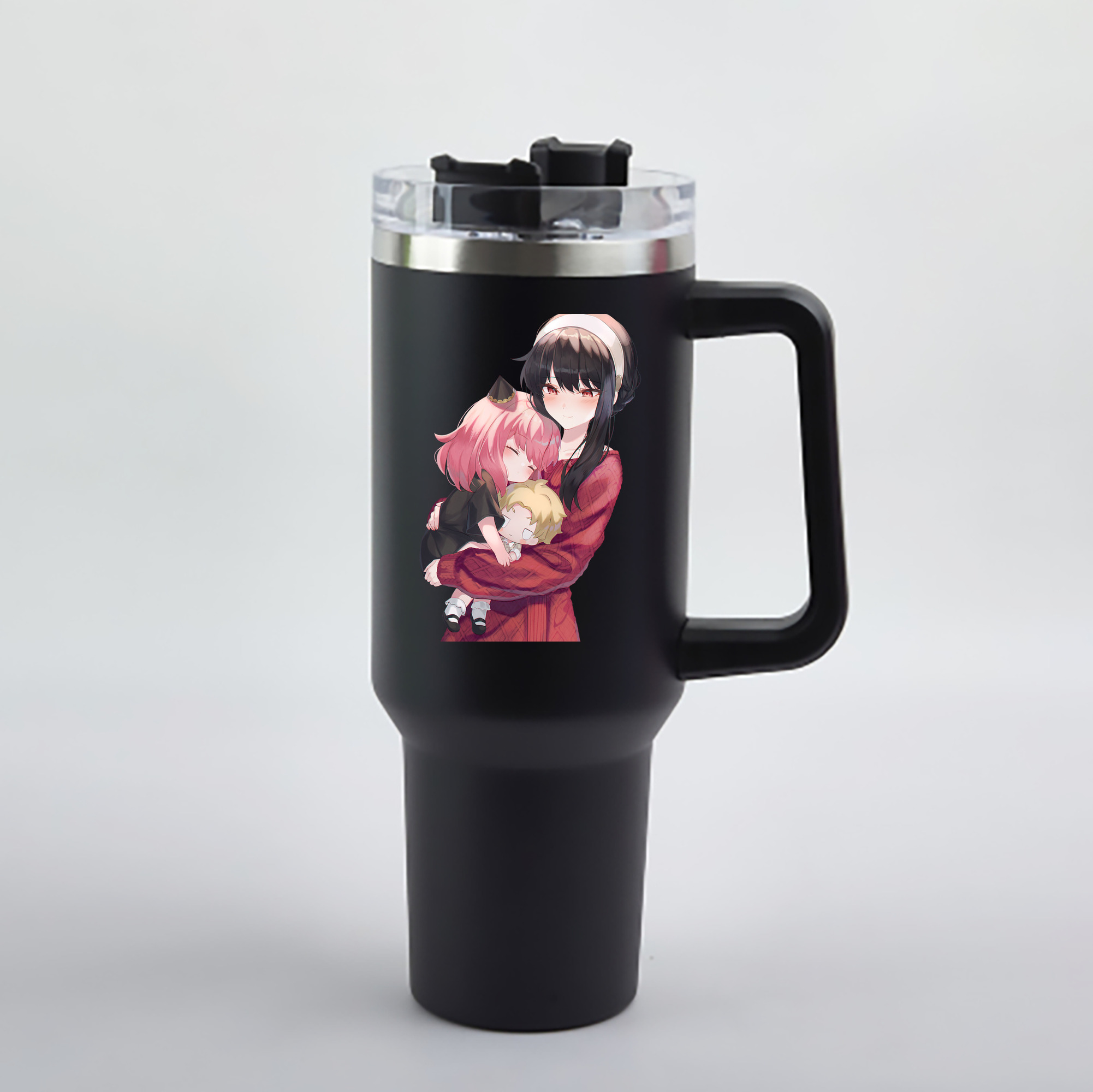 （画像用） SPY×FAMILY间谍家家酒 1200mL車用タンブラー - クリスタルステッカー（プラスチックストロー付き）