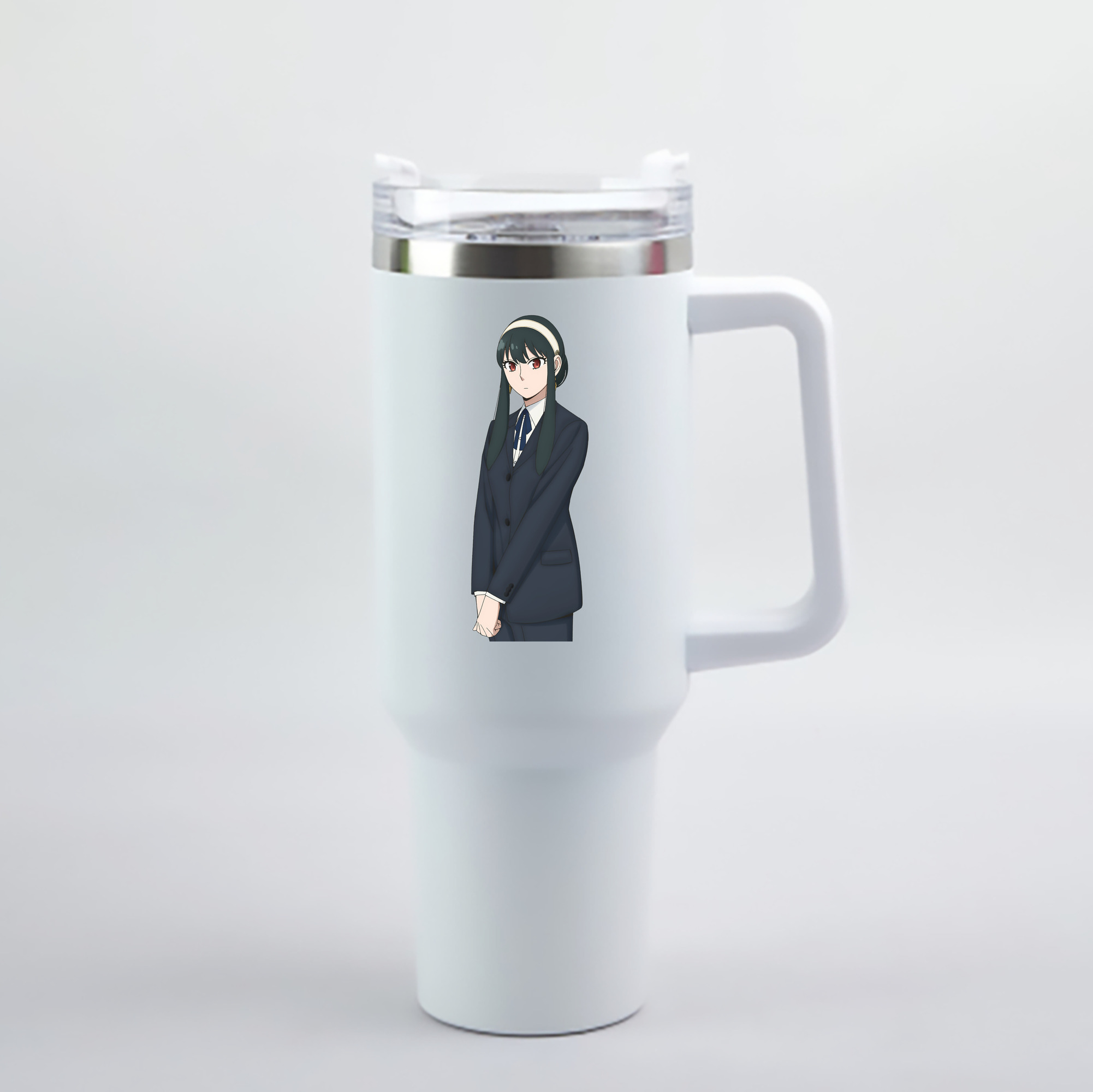 （画像用） SPY×FAMILY间谍家家酒 1200mL車用タンブラー - クリスタルステッカー（プラスチックストロー付き）