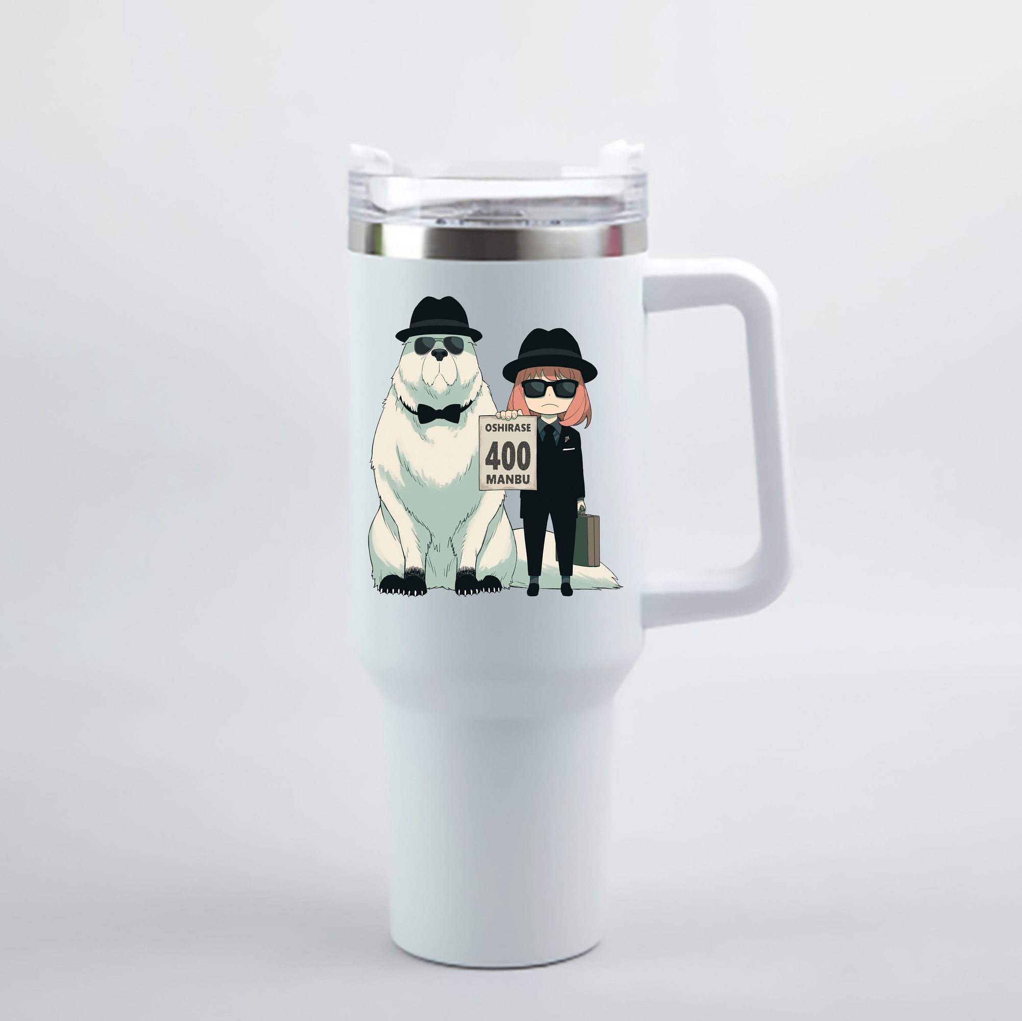 （画像用） SPY×FAMILY间谍家家酒 1200mL車用タンブラー - クリスタルステッカー（プラスチックストロー付き）