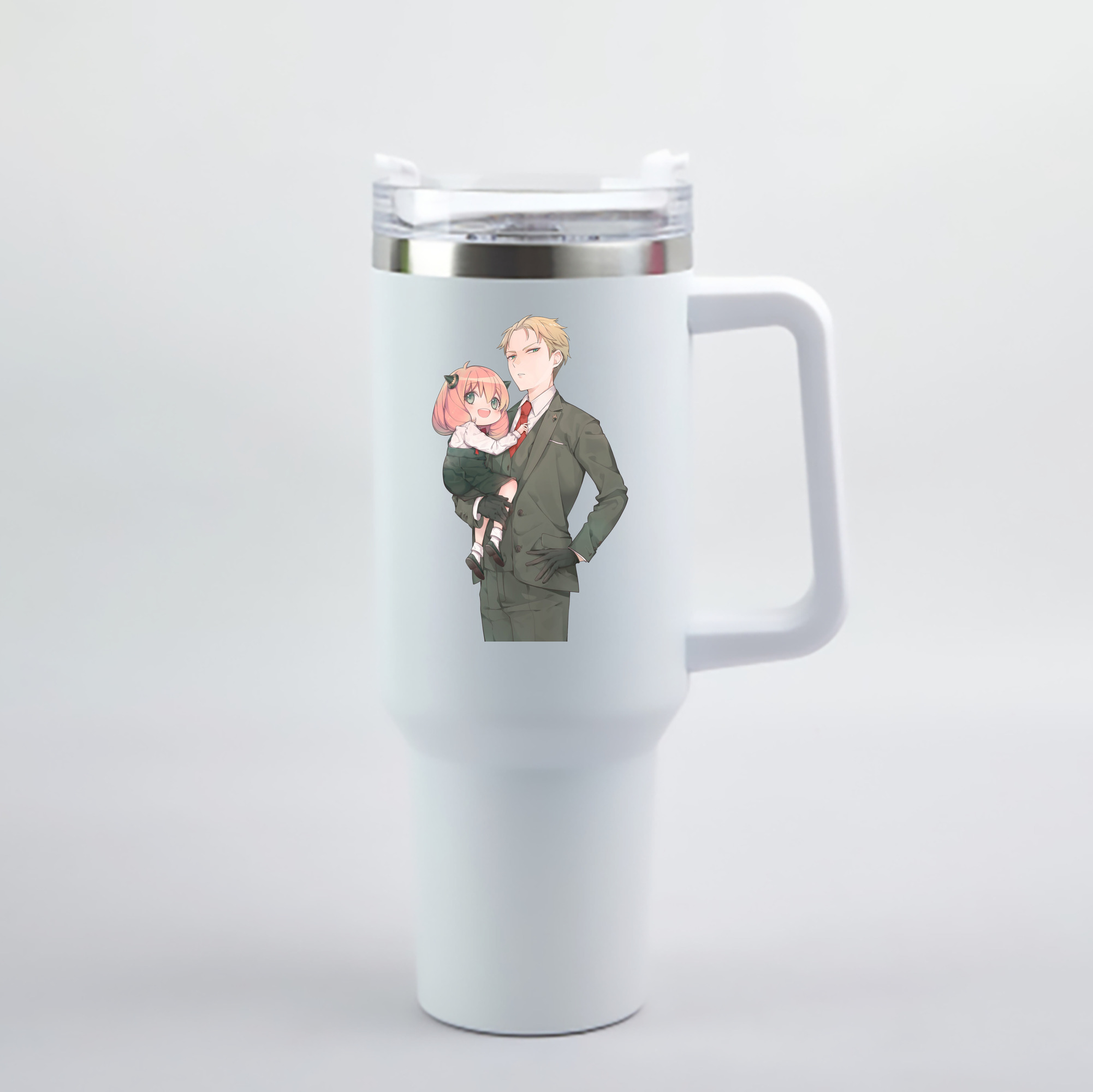 （画像用） SPY×FAMILY间谍家家酒 1200mL車用タンブラー - クリスタルステッカー（プラスチックストロー付き）