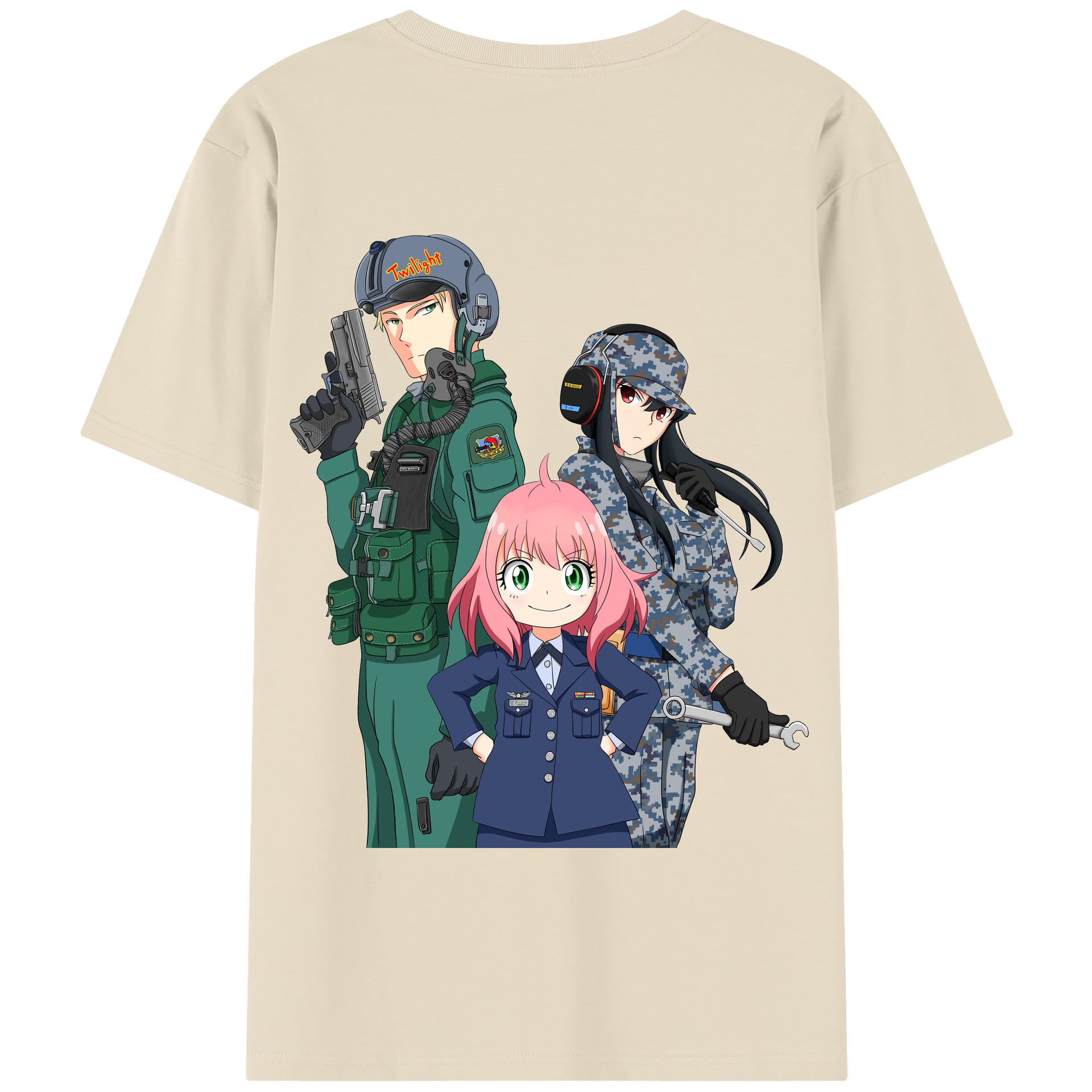（画像用） SPY×FAMILY间谍家家酒 綿100％半袖Tシャツ（背面プリント）
