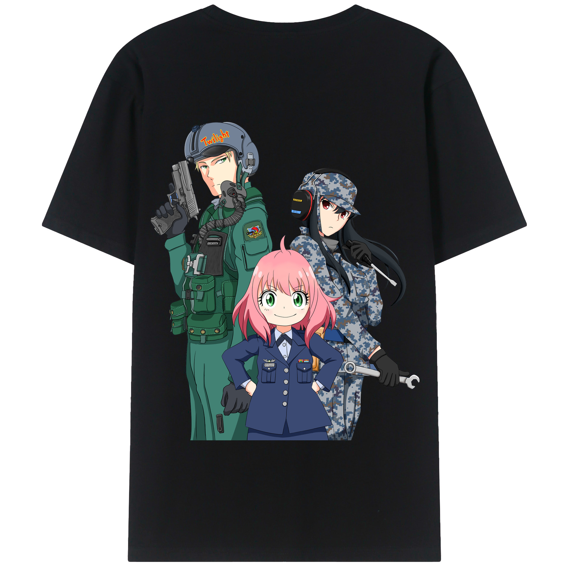 （画像用） SPY×FAMILY间谍家家酒 綿100％半袖Tシャツ（背面プリント）