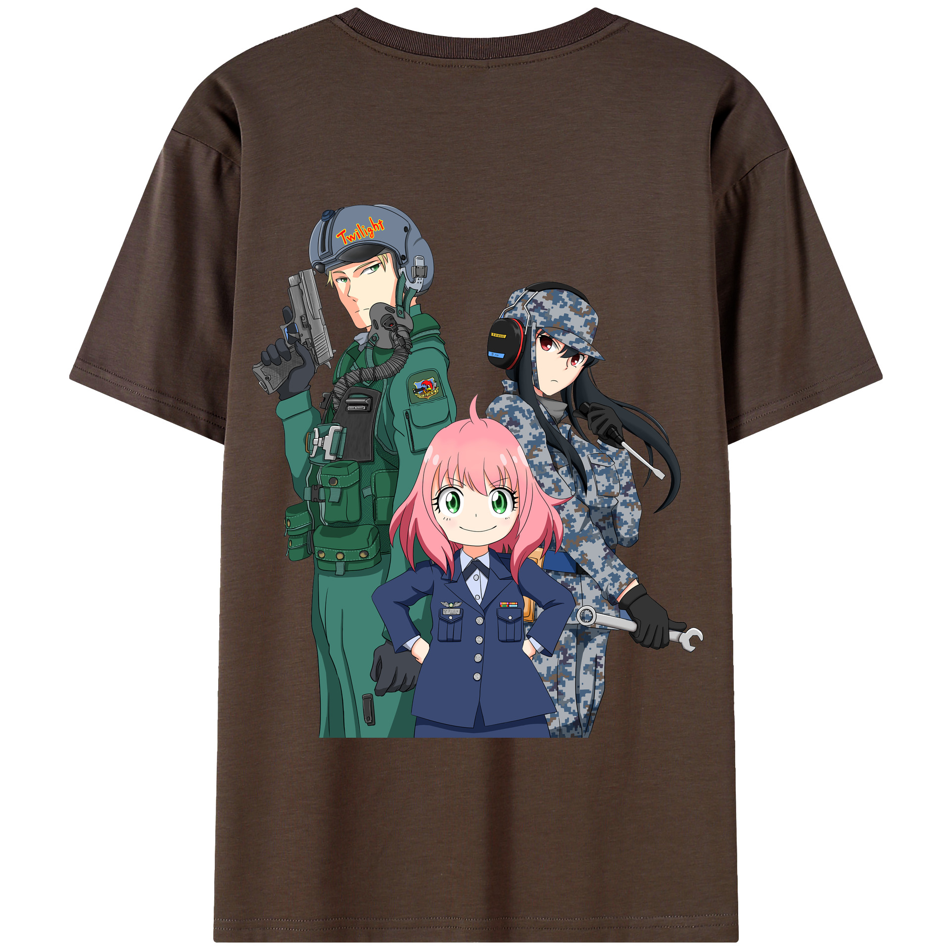 （画像用） SPY×FAMILY间谍家家酒 綿100％半袖Tシャツ（背面プリント）