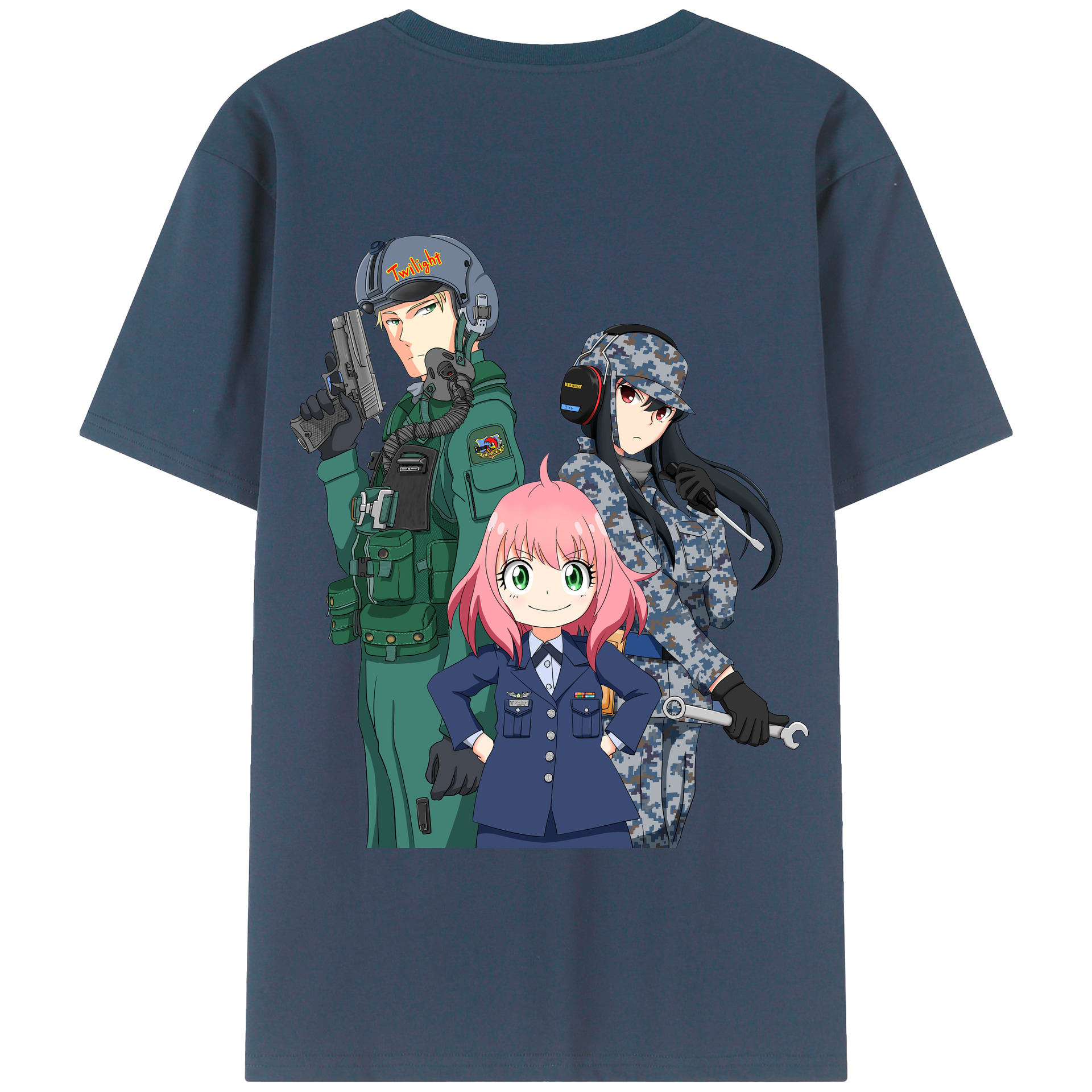 （画像用） SPY×FAMILY间谍家家酒 綿100％半袖Tシャツ（背面プリント）