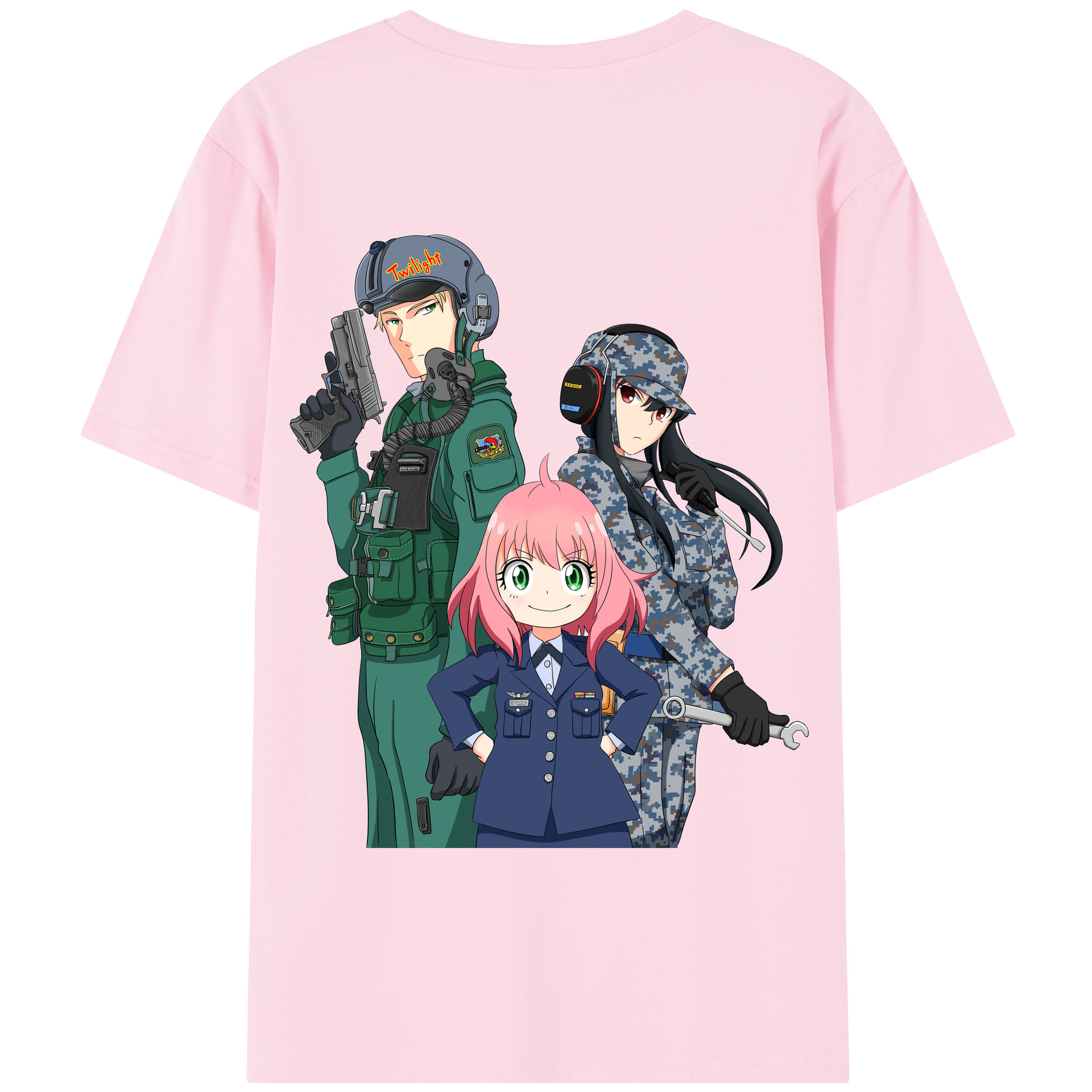 （画像用） SPY×FAMILY间谍家家酒 綿100％半袖Tシャツ（背面プリント）