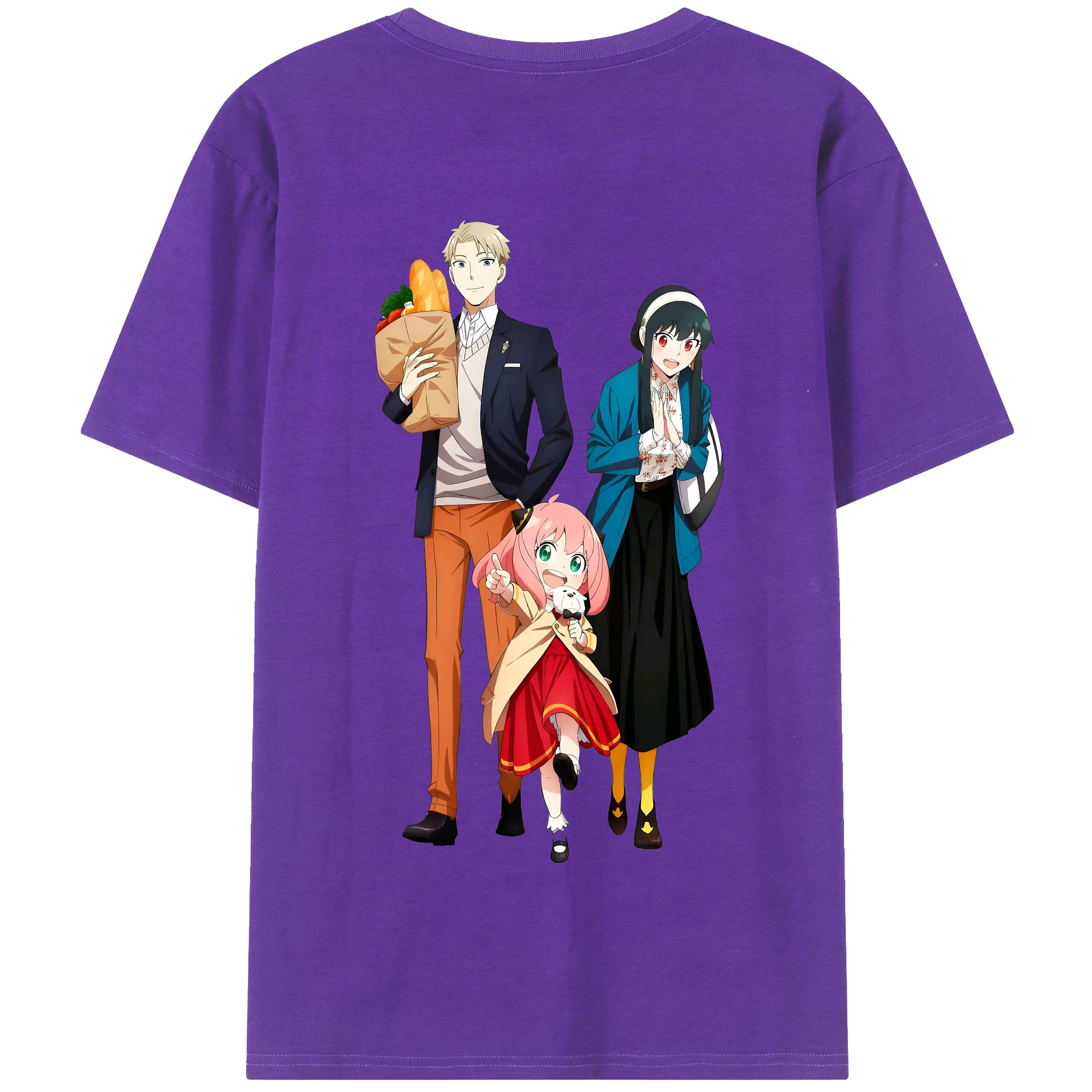 （画像用） SPY×FAMILY间谍家家酒 綿100％半袖Tシャツ（背面プリント）