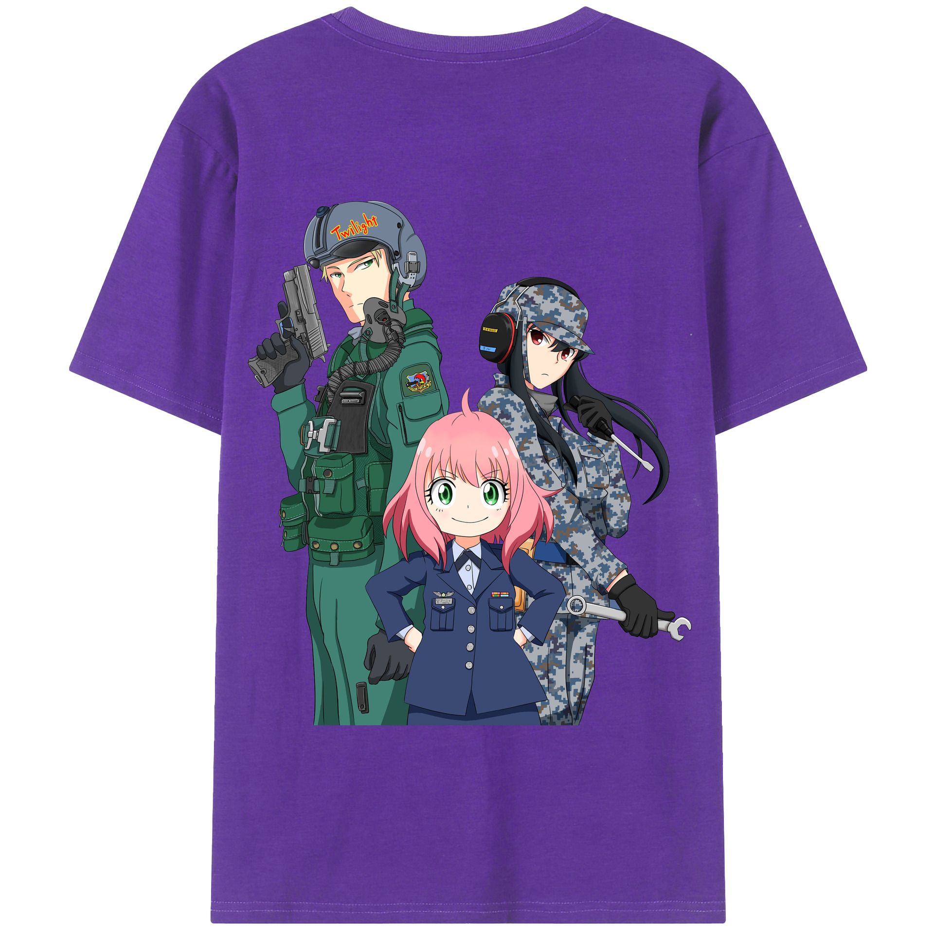 （画像用） SPY×FAMILY间谍家家酒 綿100％半袖Tシャツ（背面プリント）