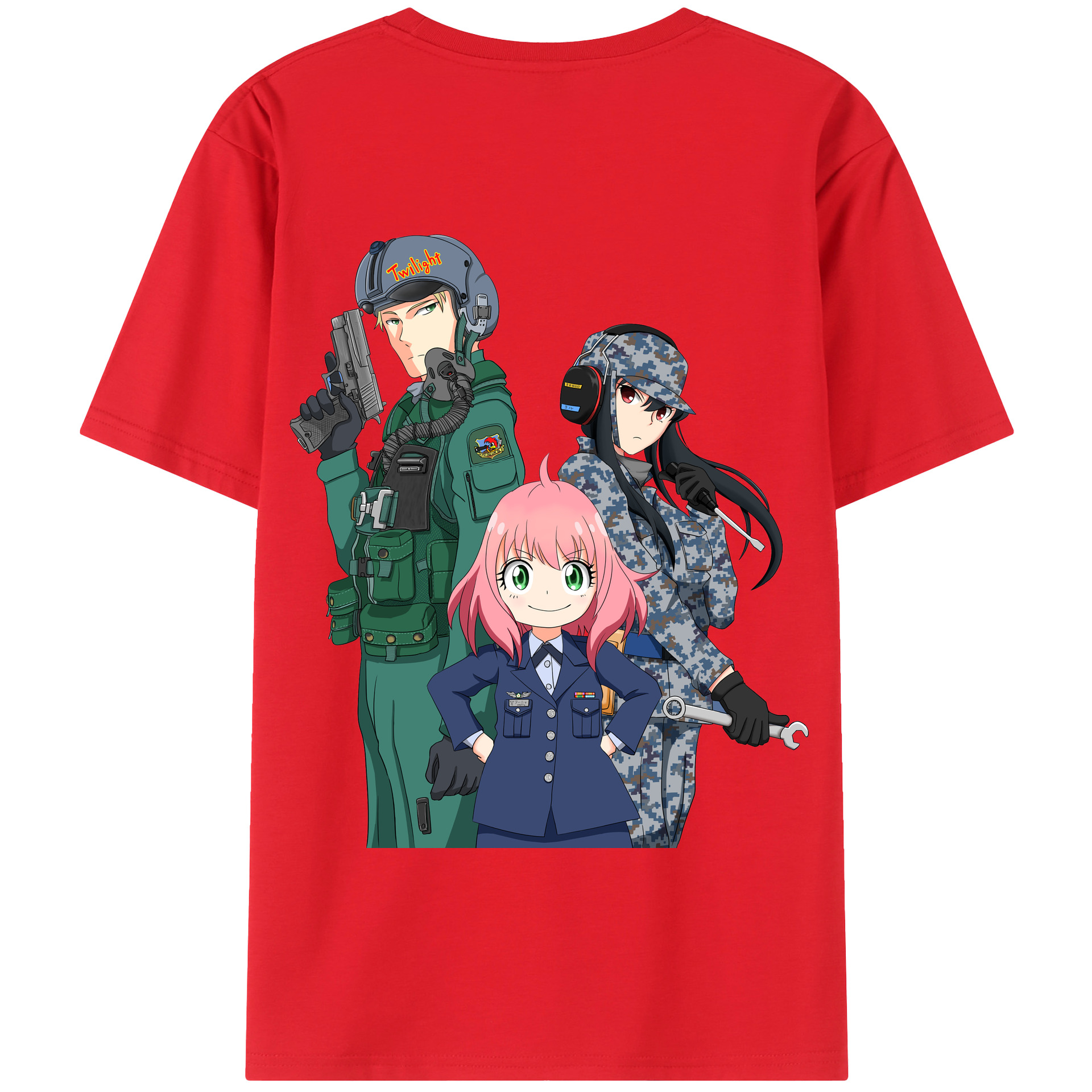 （画像用） SPY×FAMILY间谍家家酒 綿100％半袖Tシャツ（背面プリント）