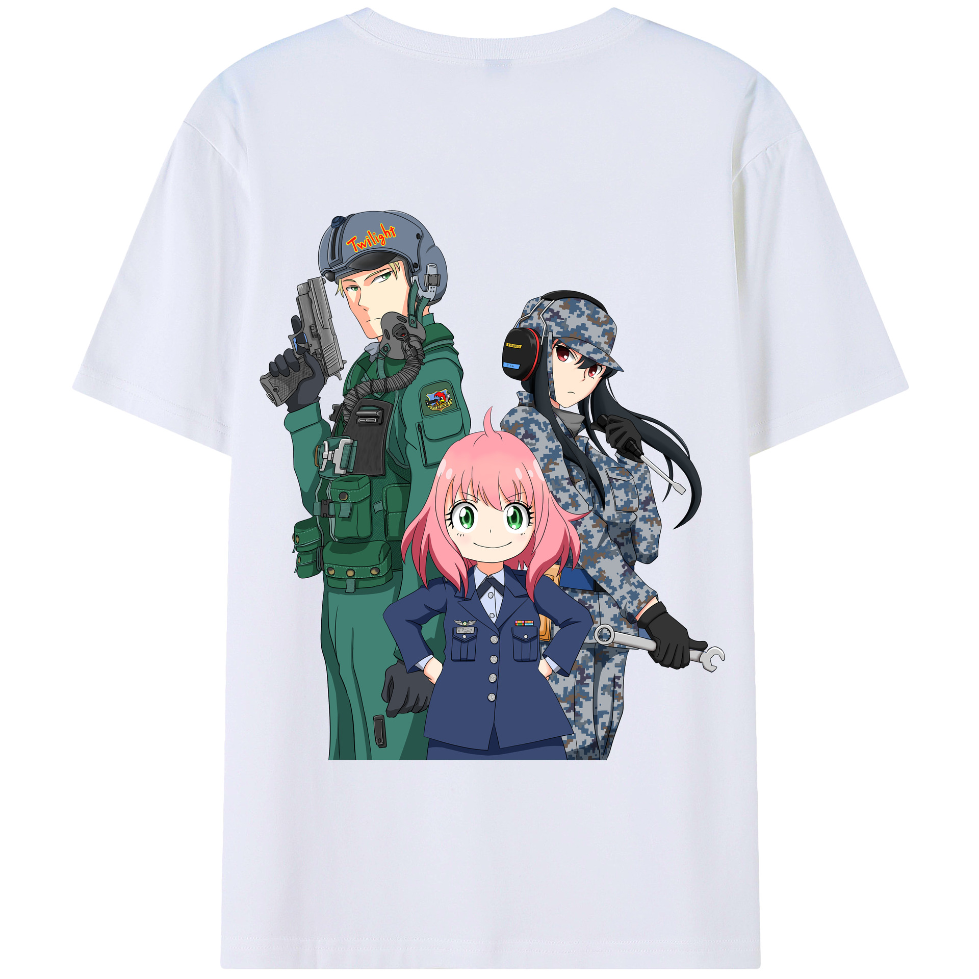 （画像用） SPY×FAMILY间谍家家酒 綿100％半袖Tシャツ（背面プリント）