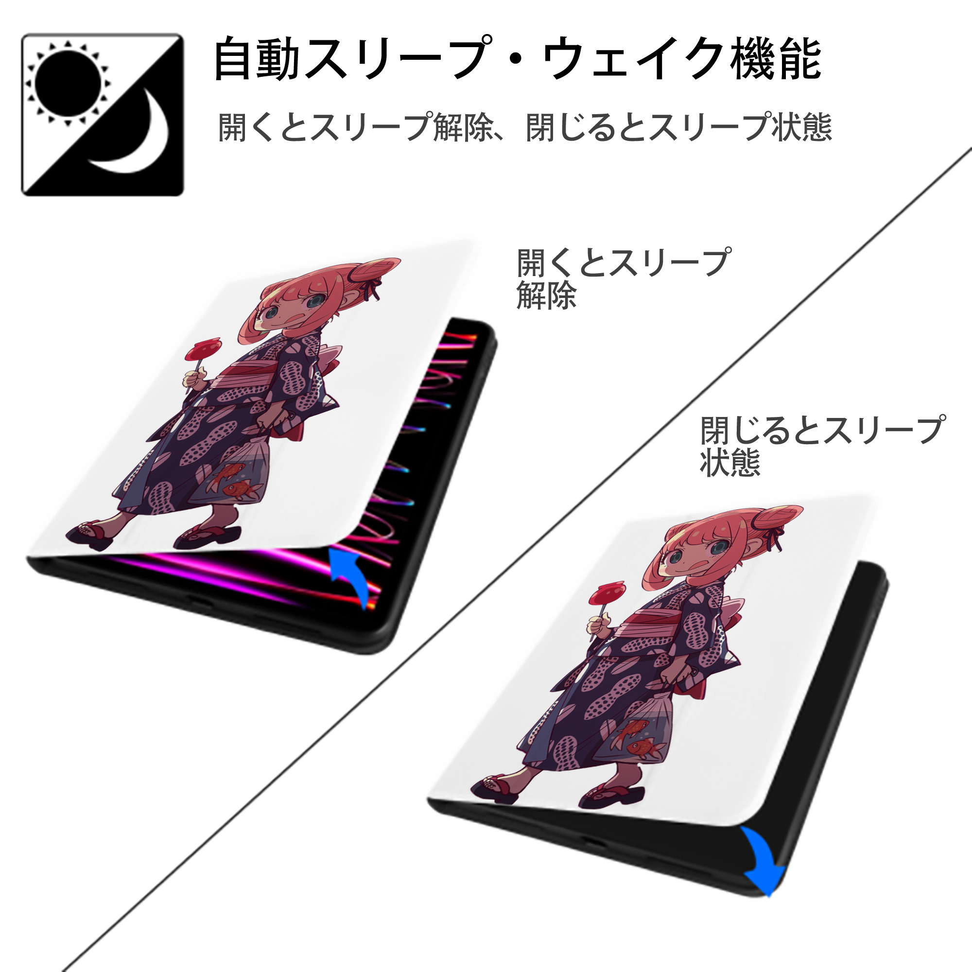 SPY×FAMILY间谍家家酒 IPad ケース ペン収納付き 三つ折りスタンド PUレザー×シリコン 対応機種9.5/10.5/10.9インチ